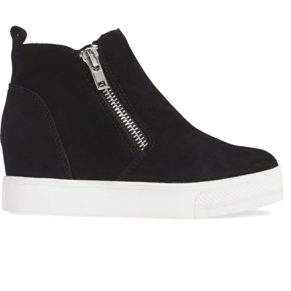 Steve Madden Platform Sneakers Black Suede